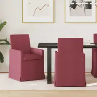 vidaXL Scaune de dining 2 buc. țesătură bordo 57 x 67 x 95 cm