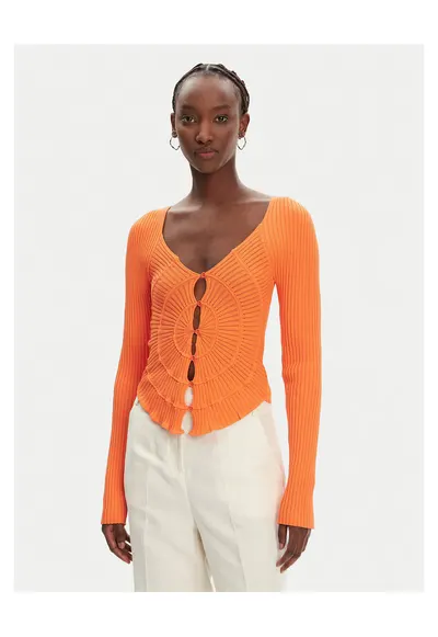 Cardigan dama portocaliu - moale