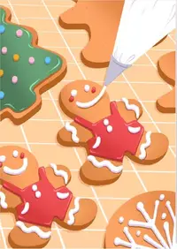 Felicitare de Crăciun GloryArt - Cookies