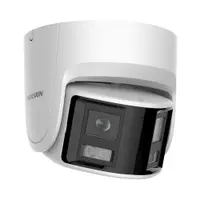 Camera supraveghere IP Dome panoramica Hikvision ColorVu DS-2CD2347G2P-LSU/SL(C), 4 MP, 2.8 mm, lumina alba 30 m, PoE, unghi vizual 180 grade, slot card, microfon, sirena, stroboscop