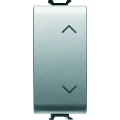 Three-Way Switch 1p 250v Ac - 10ax - Neutral - Symbol Up-Down - 1 Module - Titanium - Chorus