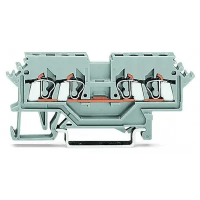 4-conductor through terminal block; 2.5 mm²; suitable for Ex i applications; lateral marker slots; for DIN-rail 35 x 15 and 35 x 7.5; CAGE CLAMP®; 2,50 mm²; blue