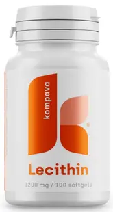 Lecitină, 1200 mg, 100 capsule, Kompava