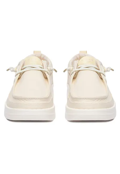 Mocasini dama crem - material textil/sintetic - varf rotund