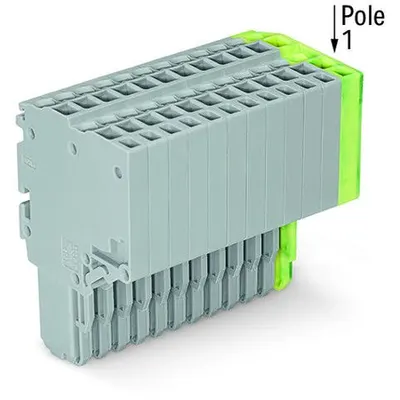 2-conductor female connector; 1.5 mm²; 13-pole; 1,50 mm²; gray, green-yellow