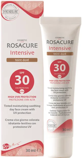 Synchroline Rosacure Cremă de față colorată pentru rozacee, SPF30, Doré, 30 ml