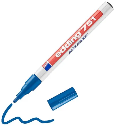 Marker permanent Edding 751 - albastru