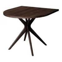 Masă de dining cu aspect de lemn de nuc 90x90 cm Jubi – Ragaba