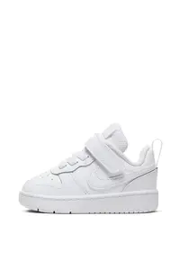 Pantofi sport din piele cu perforatii Court Borough Low 2 - Alb
