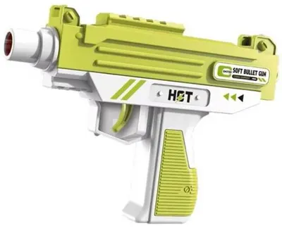Pistol pentru copii Raya Toys - cu 10 săgeți din spumă, verde