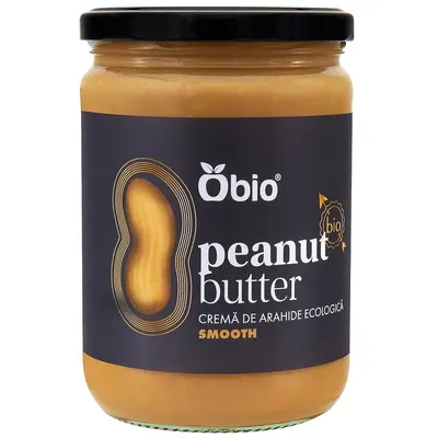 Crema de arahide smooth bio 500g Obio