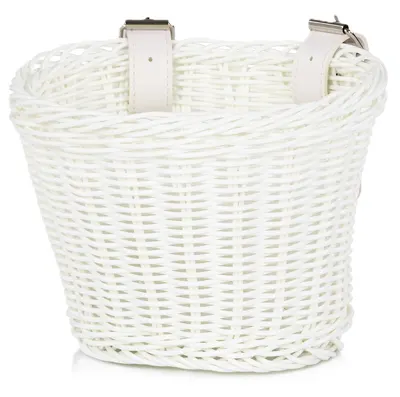 Coș universal Chipolino - Cu curele din piele, alb
