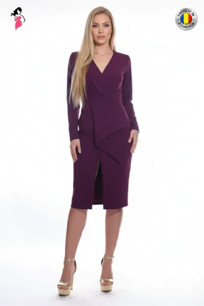 Rochie de ocazie midi mov