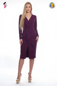 Rochie de ocazie midi mov