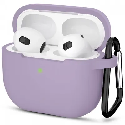 Husa Techsuit Silicone pentru Apple AirPods 3, Mov