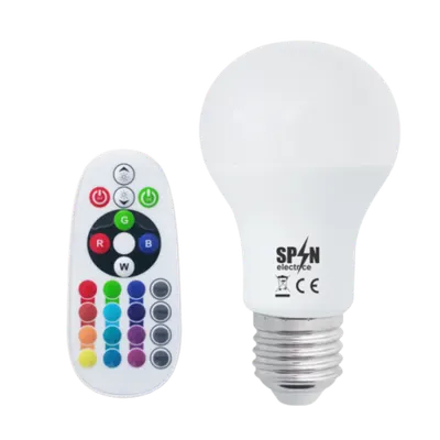 Bec Led E27, 8W=70W, Rgb+6400K, lumina rece, 850Lm + Smart Kit Telecomanda