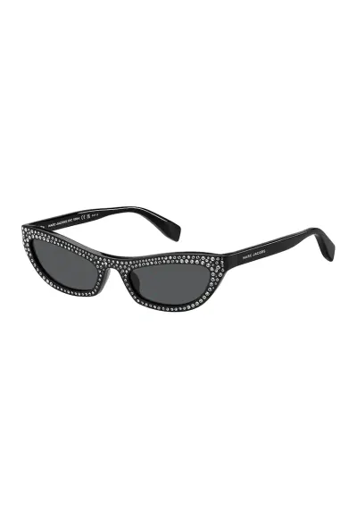 Ochelari de soare cat-eye - Negru/Argintiu
