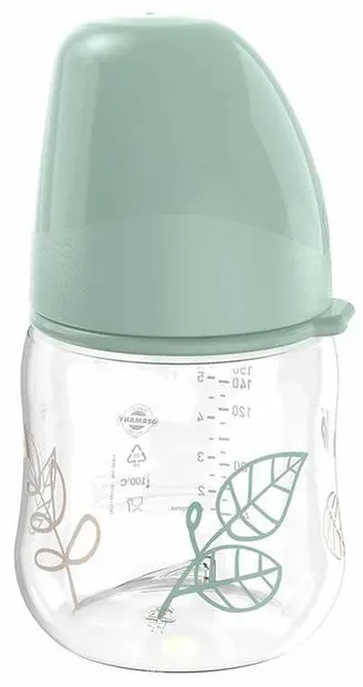 Biberon NIP Green - Cherry, Flow S, Băiat, 0 m+, 150 ml, verde