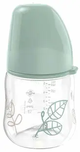 Biberon NIP Green - Cherry, Flow S, Băiat, 0 m+, 150 ml, verde