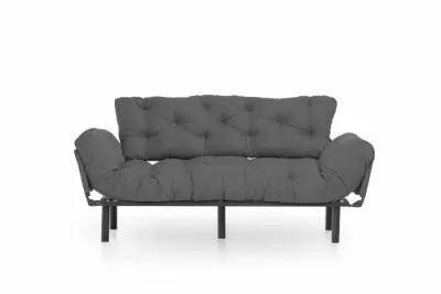 Canapea extensibila NITTA, 3 locuri, gri, 185x70x85 cm
