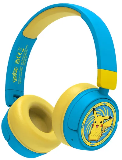 Căști pentru copii OTL Technologies - Pokemon Pickachu, wireless, albastre/galbene