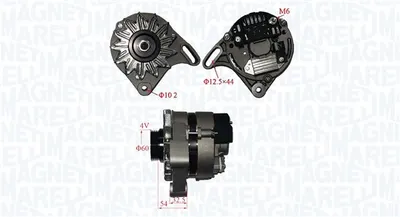 Alternator (12v, 65a) Potrivit Fiat 126, Cinquecento, Panda, Panda Hatchback, Seicento 600, Uno; Lancia Y10 0.65 1.0 1.1 07.81-01.10