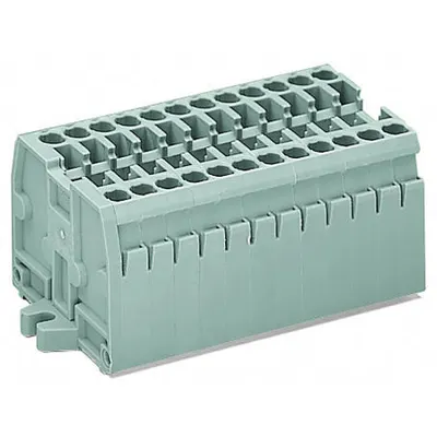 Terminal strip; 6-pole; without push-buttons; with fixing flanges M4; for screw or similar mounting types; Fixing hole 4.2 mm Ø; 2.5 mm²; CAGE CLAMP®; 2,50 mm²; gray