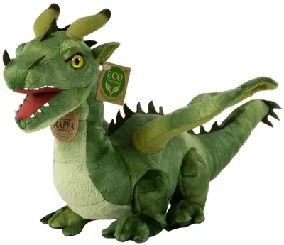 Jucărie de pluș Rappa Eco Friends - Dragon verde, 40 cm