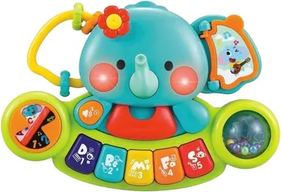 Jucărie muzicală Hola Toys - Elefant cu pian