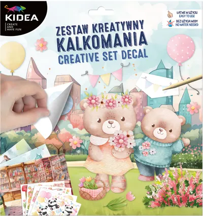 Set creativ cu stickere Kidea - Animale