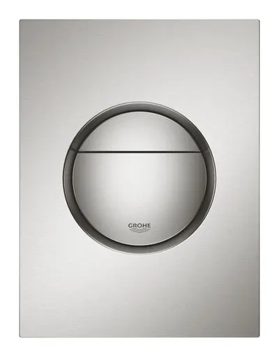 Placa de actionare Grohe, Nova Cosmopolitan WC wall plate S, marimea S, dubla actionare, 130 x 172 mm, verticala, supersteel, crom mat