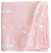 Scutec de muselină Bonjourbebe - 120 x 120 cm, Pink Polaris