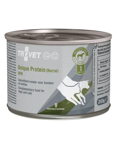 TROVET Unique Protein Horse UPH hrana monoproteica 6x200 g caini si pisici