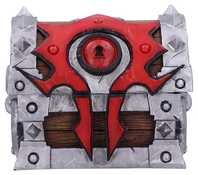 Cutie de depozitare Nemesis Now Games: World of Warcraft - Horde War Chest, 10.7 cm