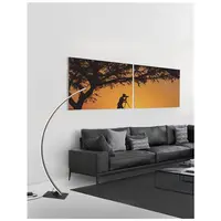 Lampa podea PREMIUM Nisipiu Negru Aluminiu & Acrylic Dimabil LED 40 Wat 220-240 Volt 1850Lm 3000K IP20
