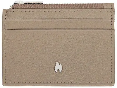 Husă pentru cărți Zippo Signature - RFID protecție, cu fermoar, bej