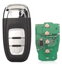 Cheie auto completa si programabila Techstar, compatibila cu Audi A4, A5, A6, A7, A8, Q5, S4, S5, RS4, RS5 – 433MHz, chip 754C/754G, lama retractabila