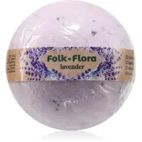 Folk & Flora Lavender bombă de baie cu efect calmant 130 g