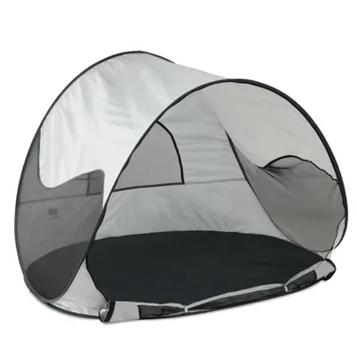 Cort de plajă Pop-Up de Lux - Ușor - Protecție UV 50+ - Argintiu