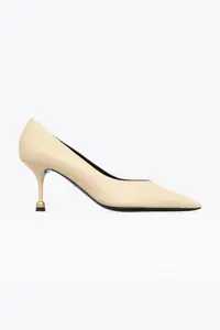 Vanda Novak pantofi cu toc stiletto din piele Pola Ivory