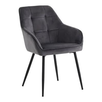 Set de scaune de sufragerie gri cu cotiere 2 buc. tapițat Nolan Square – Unique Furniture