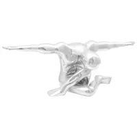 vidaXL Sculptură Argintiu 91,5 x 32 x 33 cm Aluminiu