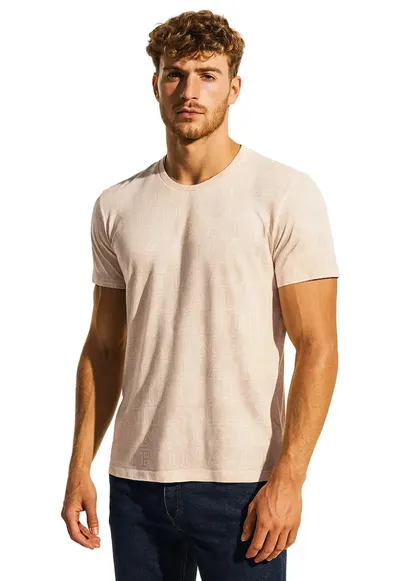 Tricou barbati LMH224MTS061GY - Crem