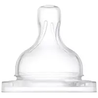 Set 2 tetine din silicon Avent Anti-colic, o luna+, debit 2