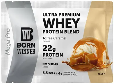 Whey Protein Blend, caramel toffee, 30 g, Born Winner
