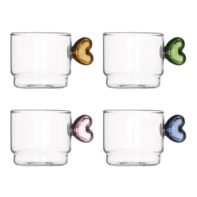 Căni 4 buc. din sticlă 90 ml – Brandani
