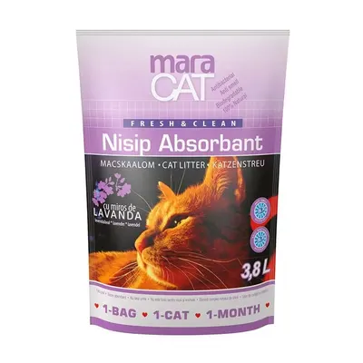 MaraCat, Nisip silicat cu lavanda, 3,8 l