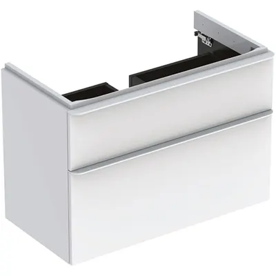 Dulap baie suspendat Geberit Smyle Square pentru lavoar, 90 cm, alb