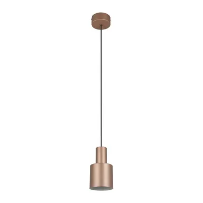 Lustră maro cu abajur din metal ø 12 cm Agudo – Trio