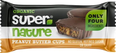Cupe de ciocolata cu unt de arahide bio - Super Nature 40 g